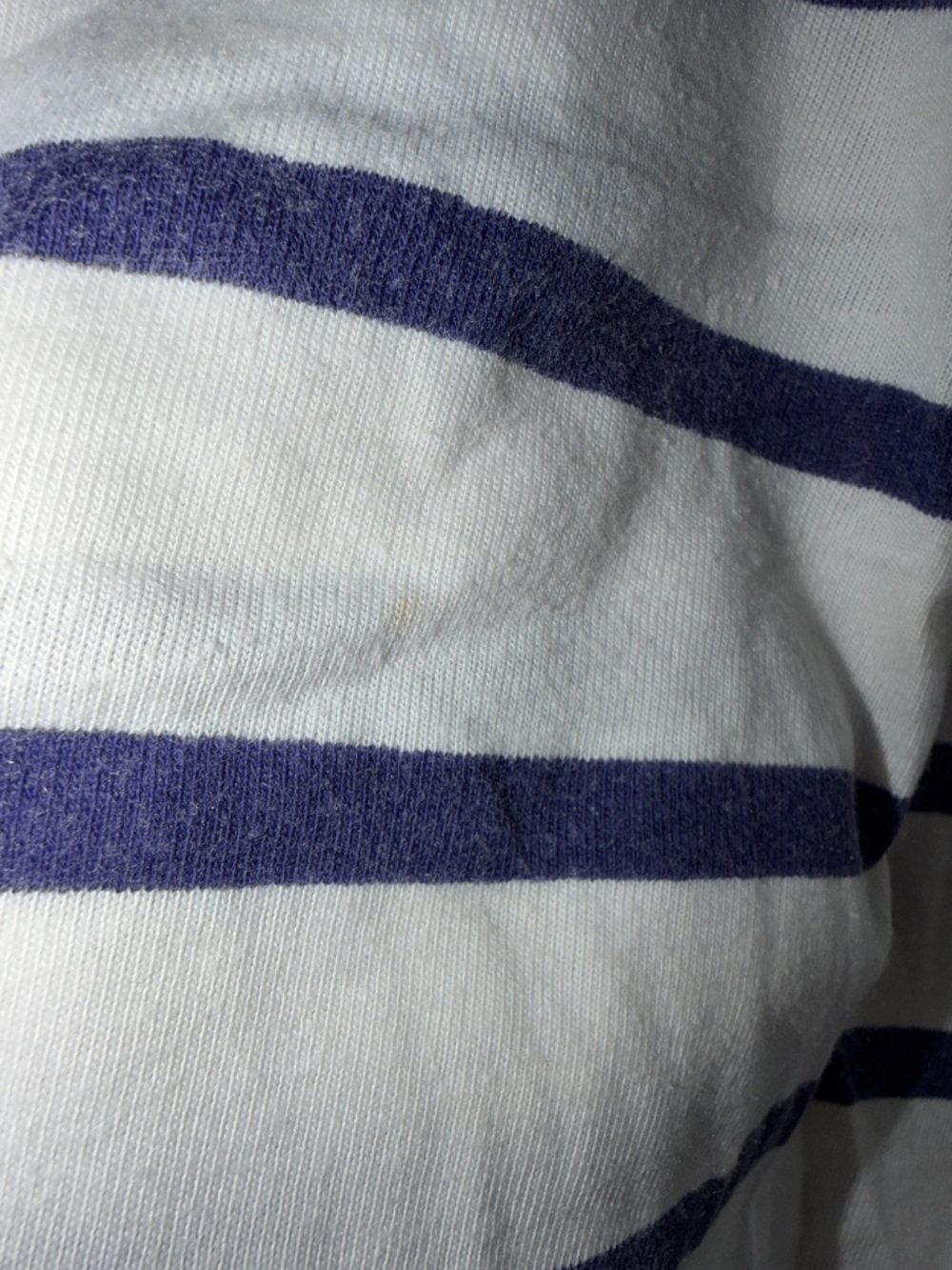 Vintage Striped Star Boxy Tee - White & Navy - Picture 3 of 4
